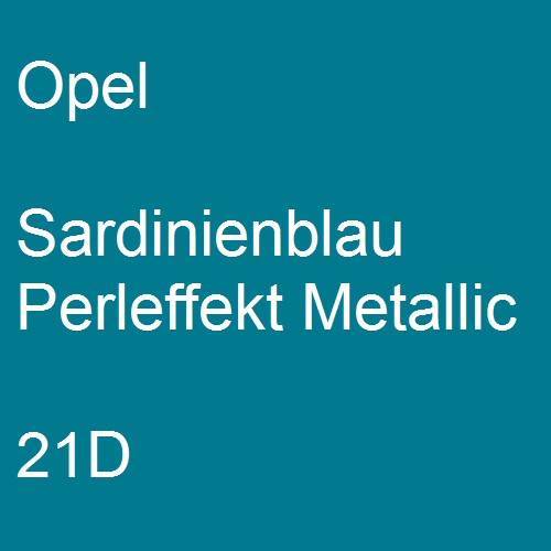 Opel, Sardinienblau Perleffekt Metallic, 21D.